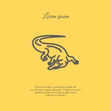 Timsah vahşi hayvan simgesi