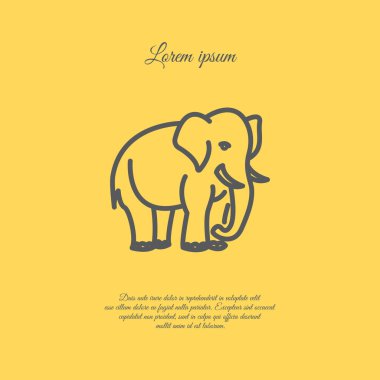 fil vahşi hayvan simgesi