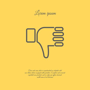  Başparmak aşağı, sevmediğim simgesi.