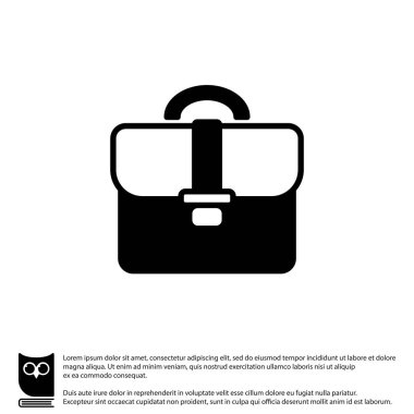 Evrak Çantası Düz Simgesi