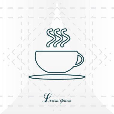 Kahve fincanı çizgisi simgesi