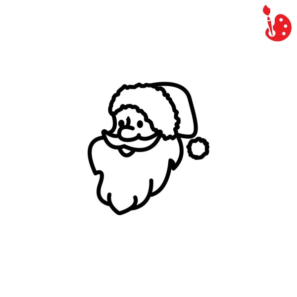 Tête du Père Noël — Image vectorielle