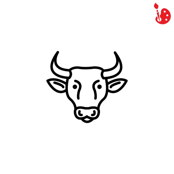 Корова, икона скота . — стоковый вектор