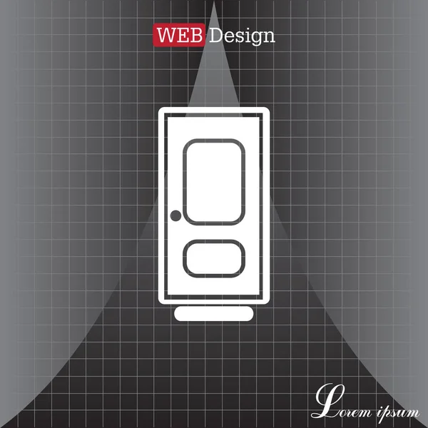 Icône de porte intérieure — Image vectorielle