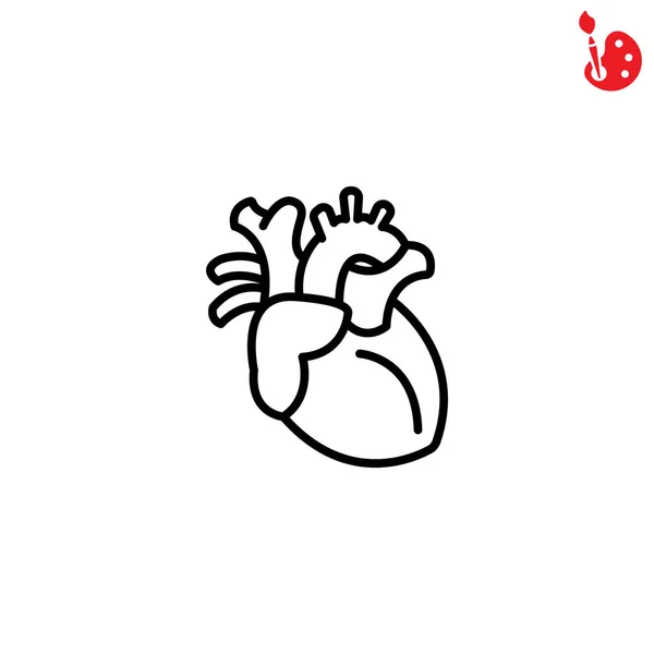 Human heart ico — Stock Vector