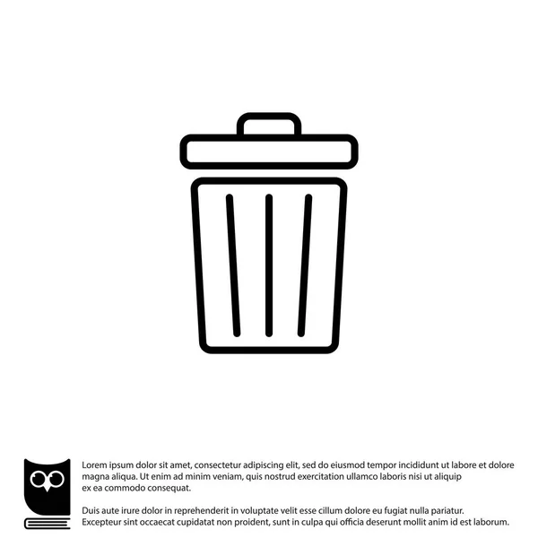 Trash can icon — Stock Vector