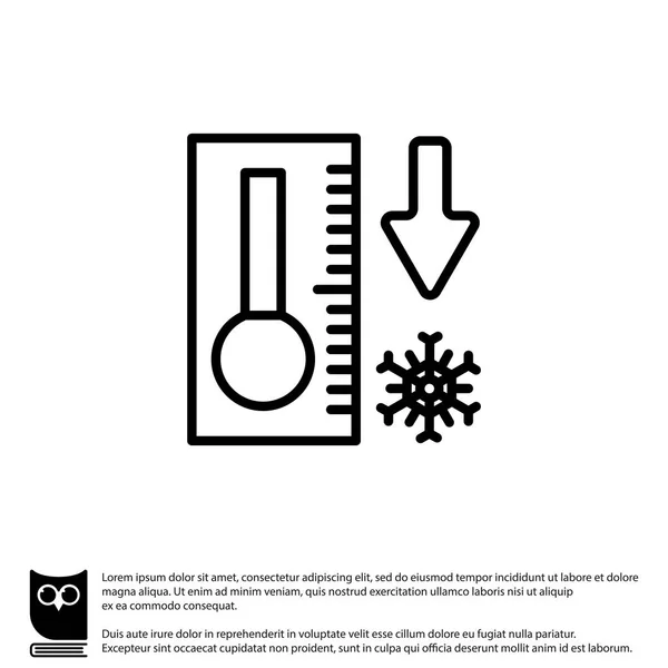 Thermometer einfaches Symbol — Stockvektor