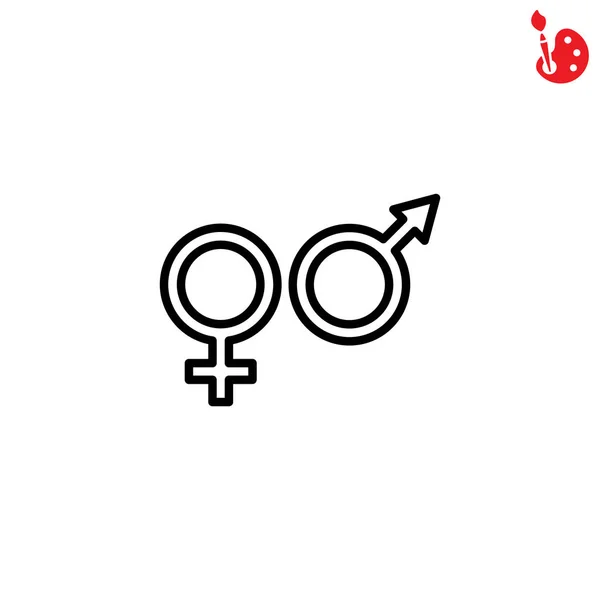Ikonę symbole płci — Wektor stockowy