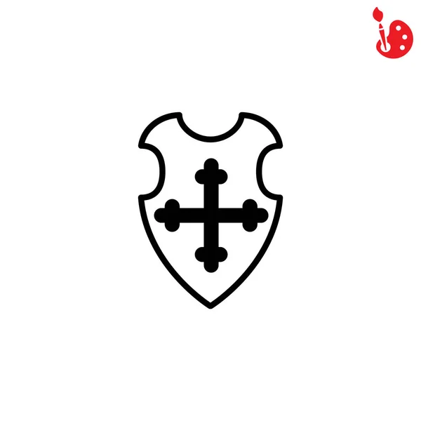 Значок щита — стоковый вектор