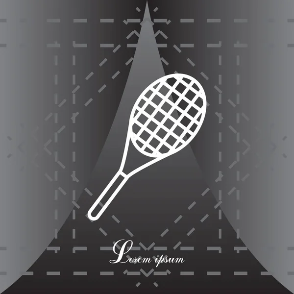 Raquette de tennis icône — Image vectorielle