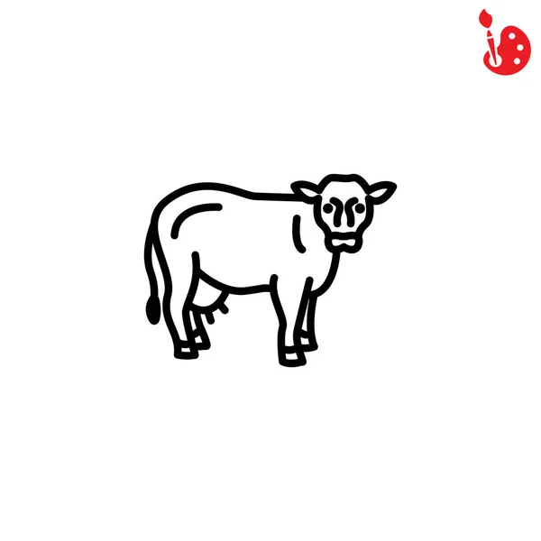 소, 가축 아이콘 — 스톡 벡터