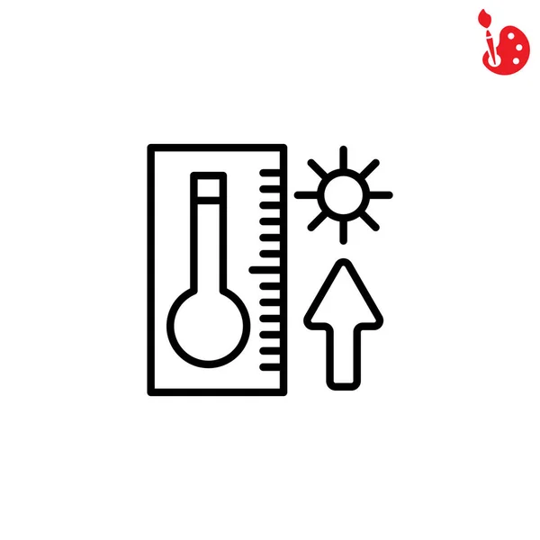 Thermometer einfaches Symbol — Stockvektor