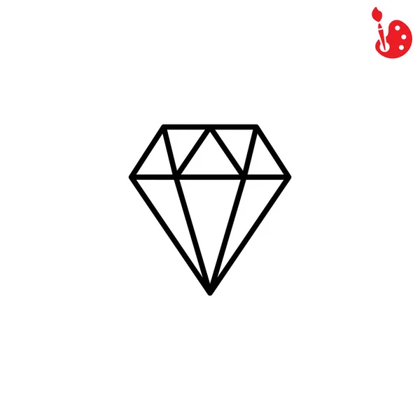 Diamantjuweel icoon — Stockvector