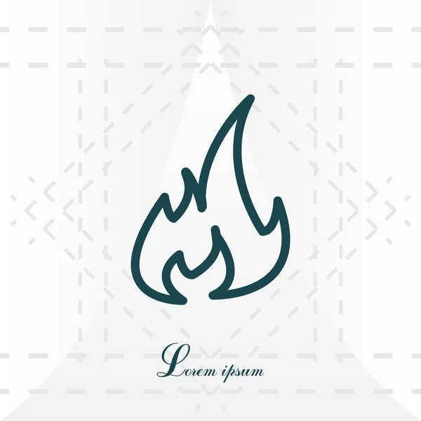 Fuego llama icono. — Vector de stock