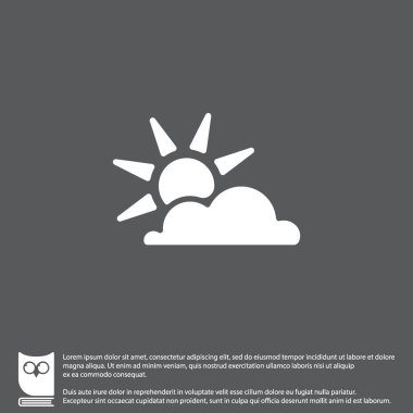 güneş ve bulut simgesi
