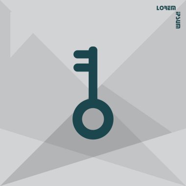 anahtar düz simgesi