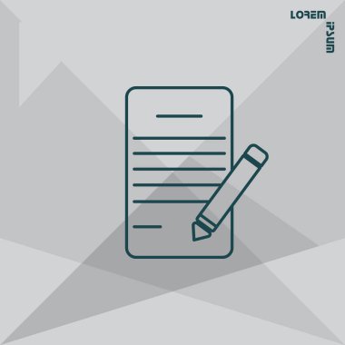 Yazı defteri ve kalem simgesini