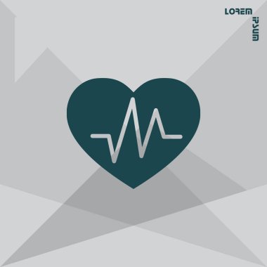 kalp atışı basit simgesi