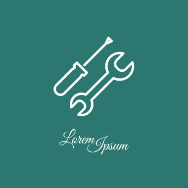 İngiliz anahtarı ve tornavida simgesi.