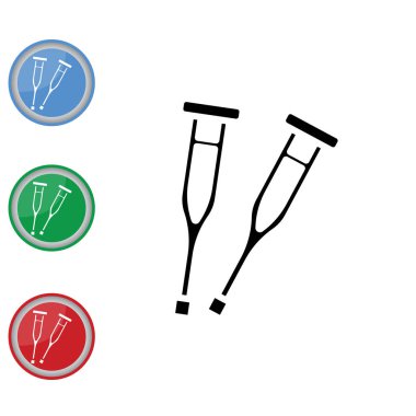 koltuk değneği basit simgesi