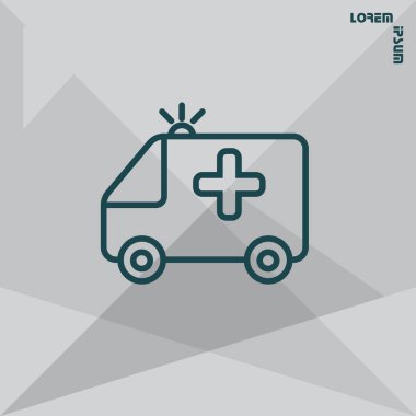 Ambulans çizgisi simgesi