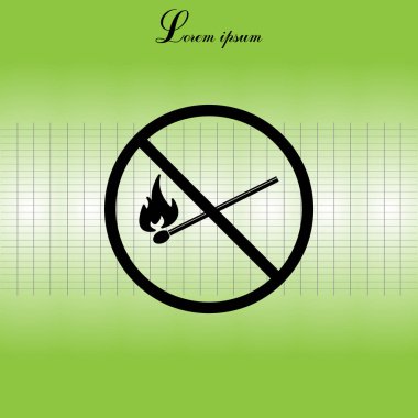 yok yangın işareti simgesi