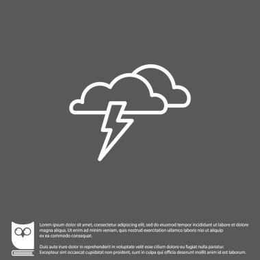 Thunderclouds ve yıldırım ikonuna