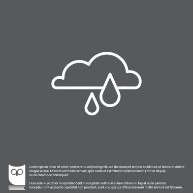 yağmur bulutu hava simgesi