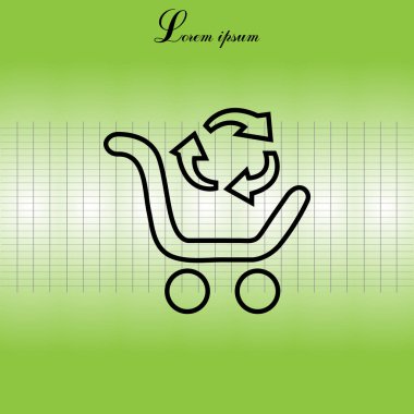 alışverişini ürünler satırı simgesi