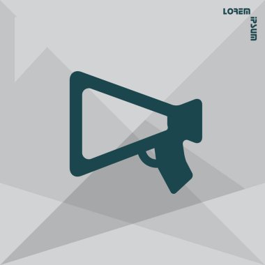 megafon veya hoparlör simgesini