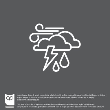 Fırtına ve yağmur simgesi