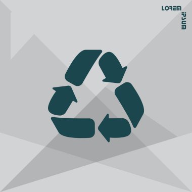 geri dönüşüm işareti simgesi