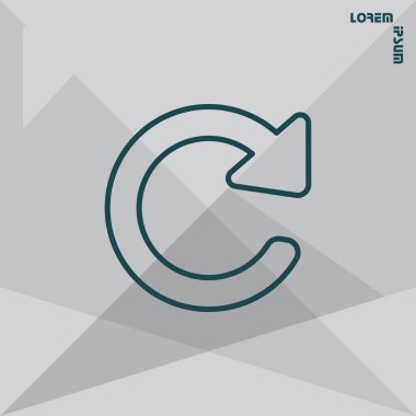 Yenileme yeniden satırı simgesi.