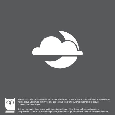 bulut ve ay hava simgesi