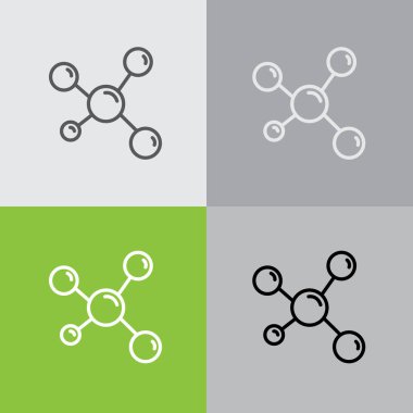 Molekül düz simgeler kümesi