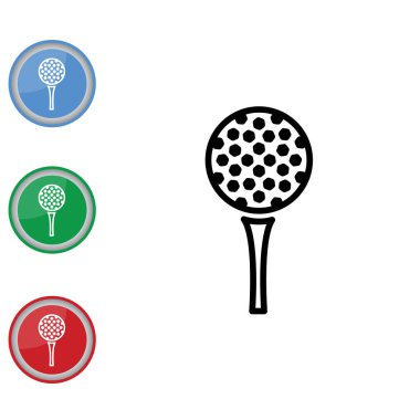 Golf topu basit simgesi