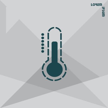 termometre düz simgesi