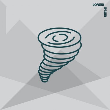 Tornado düz simgesi