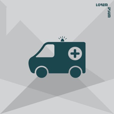 Ambulans çizgisi simgesi