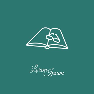 Gözlük ve kitap simgesi