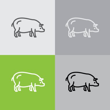 domuz Web satırı Icon set 
