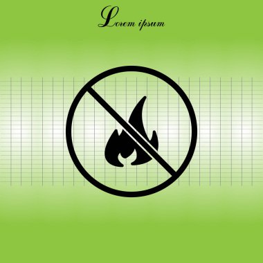 yok yangın işareti simgesi