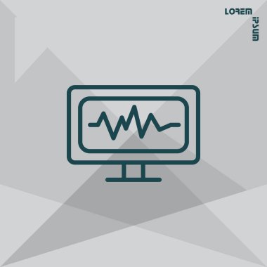 kardiyogram işaret ekran simgesine