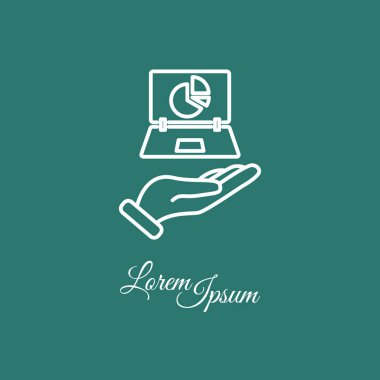 El simgesi içinde laptop