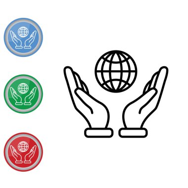 dünya eller Icons Set