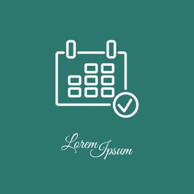 Web satırı simgesi. Takvim