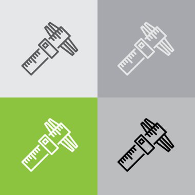 Kaliper düz simgesi