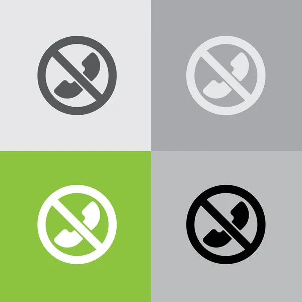 Llamada prohibida icono simple — Vector de stock