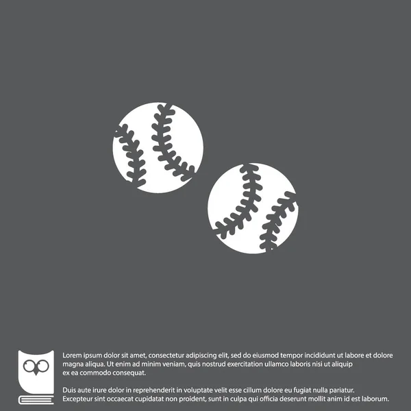 Diseño del icono de béisbol — Archivo Imágenes Vectoriales