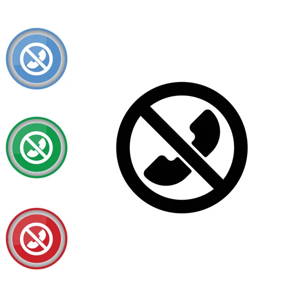 Appel interdit icône simple — Image vectorielle